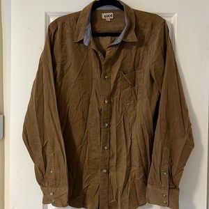 Brown corduroy button up